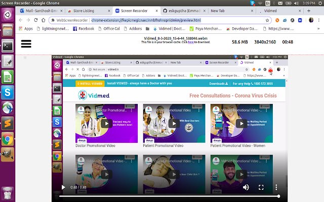 WebScreenRecorder מחנות האינטרנט של Chrome להפעלה עם OffiDocs Chromium באינטרנט