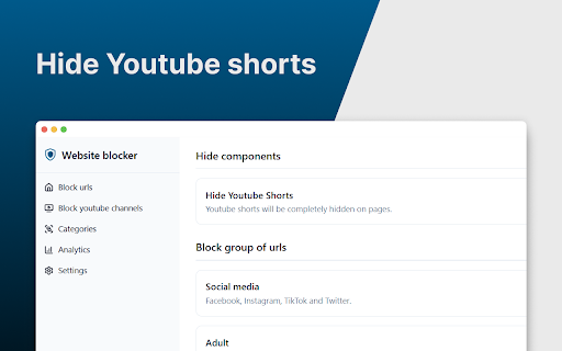 Web Site blocker  from Chrome web store to be run with OffiDocs Chromium online