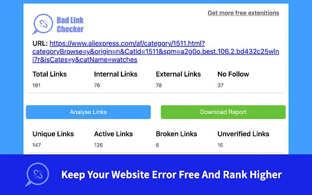 website broken link and 404 error checker from Chrome web store to be run with OffiDocs Chromium online website broken link and 404 error checker from Chrome web store to be run with OffiDocs Chromium online