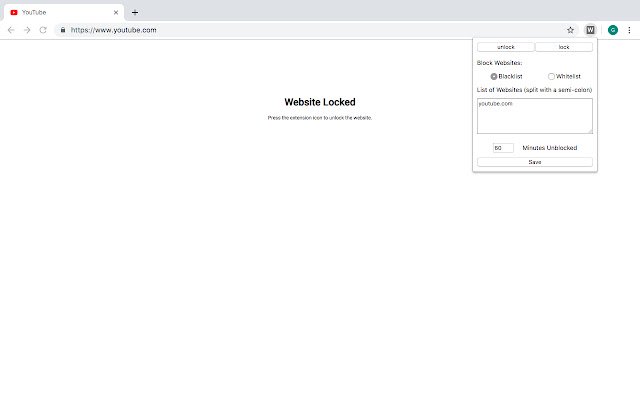 Website Locker  from Chrome web store to be run with OffiDocs Chromium online