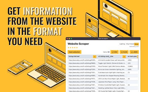 Website Scraper  from Chrome web store to be run with OffiDocs Chromium online