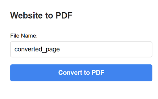 Website to PDF Converter  from Chrome web store to be run with OffiDocs Chromium online