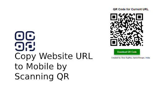 Website URL to QR  from Chrome web store to be run with OffiDocs Chromium online