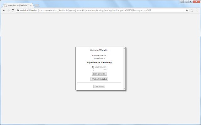 Website Whitelist  from Chrome web store to be run with OffiDocs Chromium online