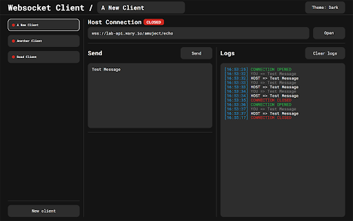 Web Socket client from Chrome web store to be run with OffiDocs Chromium online Web Socket client from Chrome web store to be run with OffiDocs Chromium online