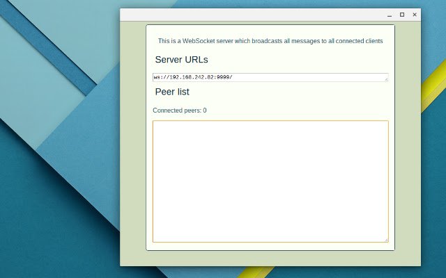 WebSocket Message BroadCaster de Chrome web store para ejecutarse con OffiDocs Chromium en línea