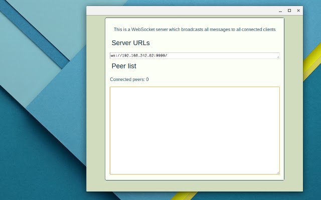 WebSocket Message BroadCaster dari toko web Chrome untuk dijalankan dengan OffiDocs Chromium online