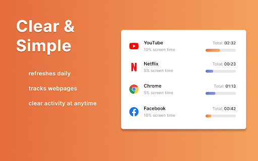 WebTracer A productivity tool to track your screen time  from Chrome web store to be run with OffiDocs Chromium online
