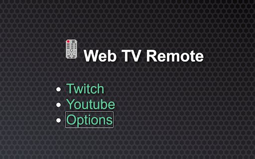 WebTVRemote  from Chrome web store to be run with OffiDocs Chromium online