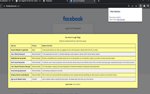 WebWatcher  from Chrome web store to be run with OffiDocs Chromium online