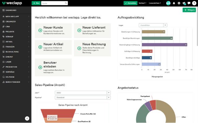 weclapp ERP Dienstleistung daripada kedai web Chrome untuk dijalankan dengan OffiDocs Chromium dalam talian