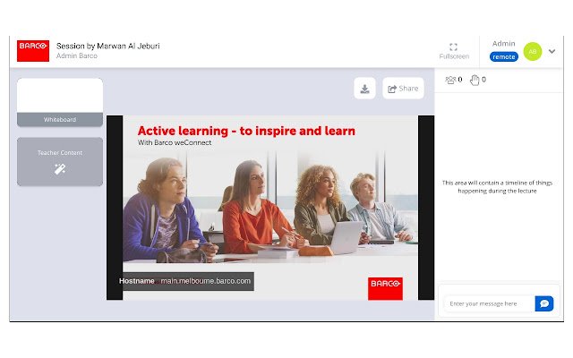 WeConnect Screen Sharing  from Chrome web store to be run with OffiDocs Chromium online