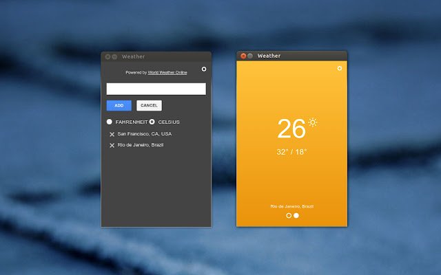 Weer  from Chrome web store to be run with OffiDocs Chromium online