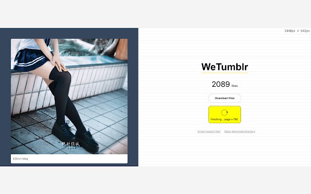 WeTumblr من متجر Chrome الإلكتروني ليتم تشغيله باستخدام OffiDocs Chromium عبر الإنترنت