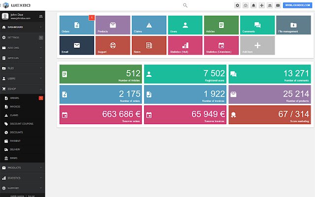 WEXBO dari toko web Chrome untuk dijalankan dengan OffiDocs Chromium online