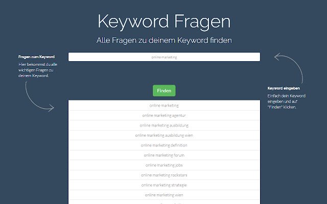 W Fragen Tool  from Chrome web store to be run with OffiDocs Chromium online