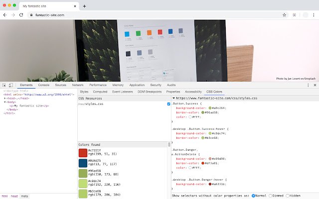 What CSS Colors  from Chrome web store to be run with OffiDocs Chromium online