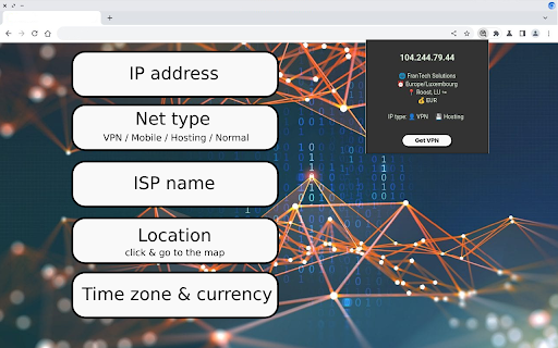 What is my IP address  from Chrome web store to be run with OffiDocs Chromium online