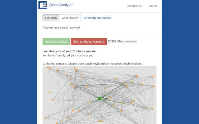 WhatsAnalyzer із веб-магазину Chrome, який можна запускати з OffiDocs Chromium онлайн