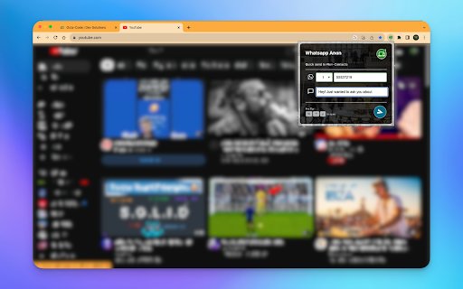 Whatsapp Anon  from Chrome web store to be run with OffiDocs Chromium online