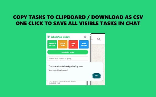 WhatsApp Buddy  from Chrome web store to be run with OffiDocs Chromium online