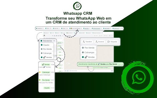 Whatsapp CRM  from Chrome web store to be run with OffiDocs Chromium online
