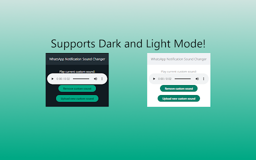WhatsApp Notification Sound Changer  from Chrome web store to be run with OffiDocs Chromium online