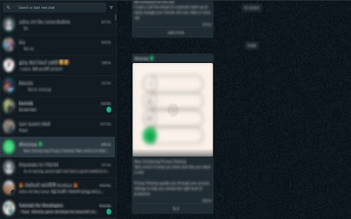 Whatsapp Privacy Protector  from Chrome web store to be run with OffiDocs Chromium online