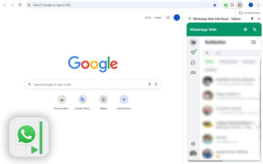 WhatsApp Web Side Panel Tabbee  from Chrome web store to be run with OffiDocs Chromium online
