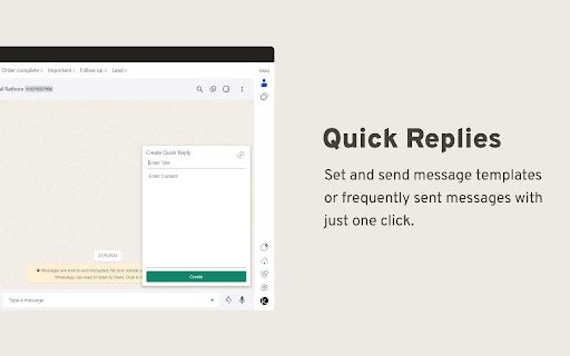 Whatsapp Workspace  from Chrome web store to be run with OffiDocs Chromium online
