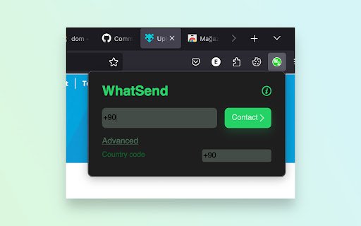 WhatSend  from Chrome web store to be run with OffiDocs Chromium online