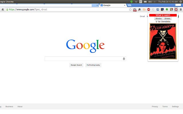 What should I watch?  from Chrome web store to be run with OffiDocs Chromium online