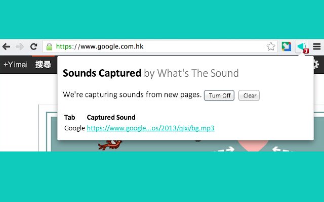 Whats The Sound  from Chrome web store to be run with OffiDocs Chromium online