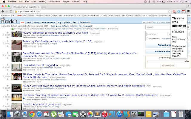 When was this website published?  from Chrome web store to be run with OffiDocs Chromium online