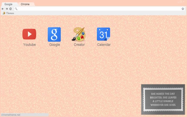 Chrome ウェブストアの Whimsical Ivory Peach を OffiDocs Chromium online で実行