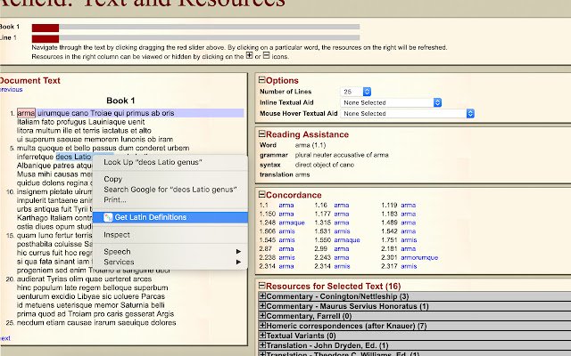 Whitakers Words Helper  from Chrome web store to be run with OffiDocs Chromium online