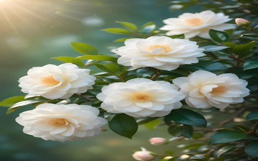 White Camellia Wallpaper  from Chrome web store to be run with OffiDocs Chromium online