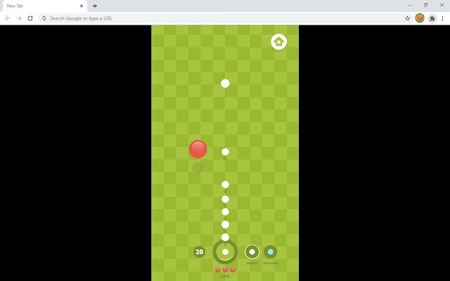 Chrome ウェブストアの White Dot Shooting Game を OffiDocs Chromium オンラインで実行