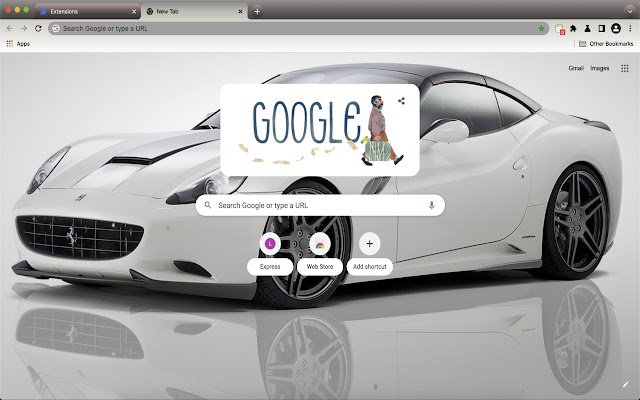 Ferrari blanco de Chrome web store se ejecutará con OffiDocs Chromium en línea