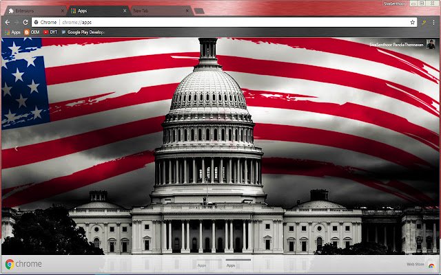 Casa Branca, Estados Unidos da América, da Chrome Web Store, será executada com OffiDocs Chromium online