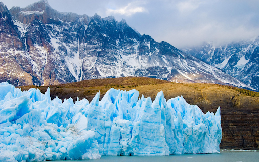 White ice mountain  from Chrome web store to be run with OffiDocs Chromium online