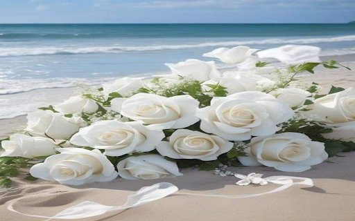 White rose bouquet wallpaper  from Chrome web store to be run with OffiDocs Chromium online
