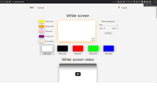 White Screen จาก Chrome เว็บสโตร์ที่จะรันด้วย OffiDocs Chromium ออนไลน์