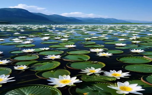 White water lily wallpaper  from Chrome web store to be run with OffiDocs Chromium online