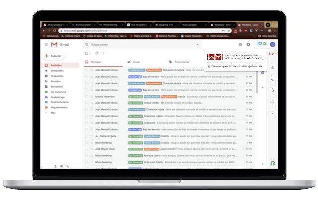 Wholemeaning Email Manager  from Chrome web store to be run with OffiDocs Chromium online