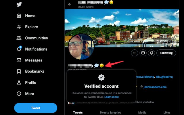 Who Twitter™ Blue  from Chrome web store to be run with OffiDocs Chromium online