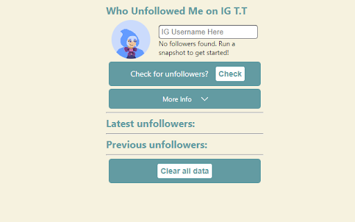 Who Unfollowed Me on IG  from Chrome web store to be run with OffiDocs Chromium online