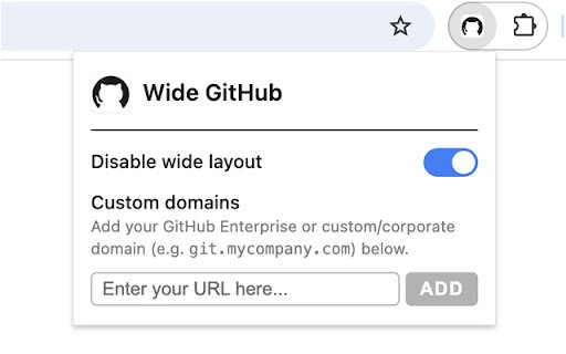 Wide GitHub  from Chrome web store to be run with OffiDocs Chromium online