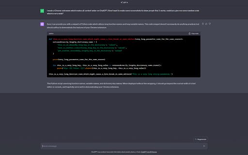 WIDEGPT  from Chrome web store to be run with OffiDocs Chromium online