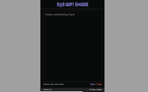 Wifi Share  from Chrome web store to be run with OffiDocs Chromium online